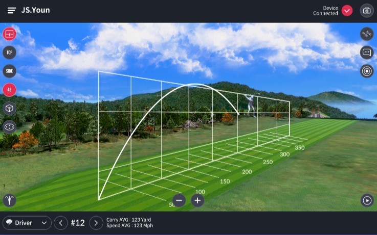 Golfzon Wave Skills App Screenshot of the mobile device